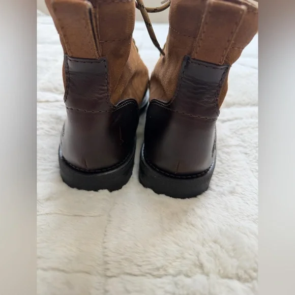 Like New! $265 Milwaukee Boot Co Brown Suede Nubuck Lace-Up Ankle Boots 10 - Picture 5 of 10